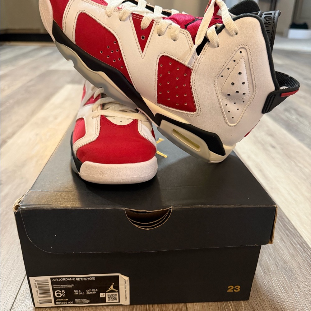 Nike Air Jordan Retro 6 “Carmine” size youth 6.5Y